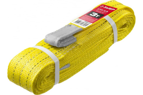 Купить Текстильный петлевой строп ЗУБР СТП-3/3 желтый г/п 3т длина 3м 43553-3 фото №1