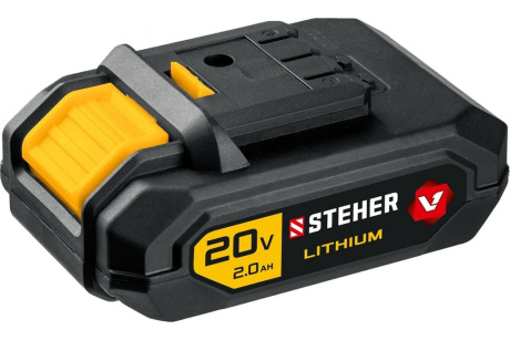 Купить STEHER 20В  Li-Ion  2 Ач  тип V1  аккумуляторная батарея. V1-20-2 фото №1