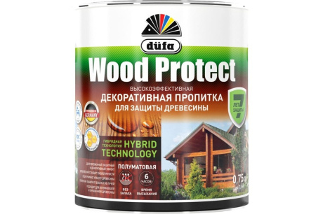 Купить Пропитка Dufa Wood Protect для дерева 0 75л палисандр 79465 фото №2
