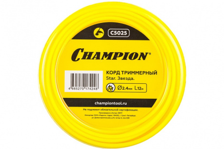 Купить Леска CHAMPION Star 2,4*12 м (звезда)   C5025 фото №2